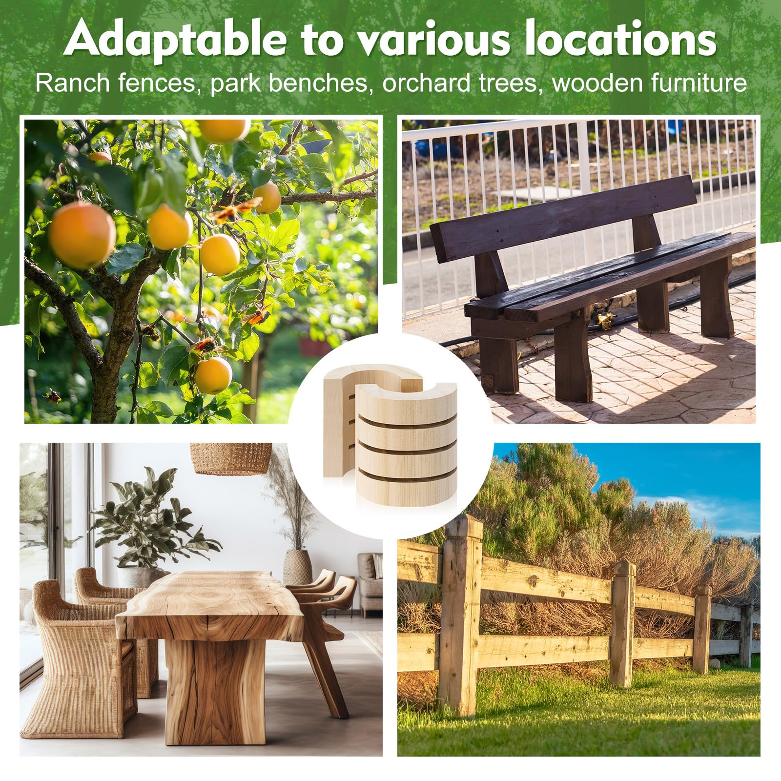 Mysora inserts placed around a garden bed demonstrating property-wide monitoring convenience