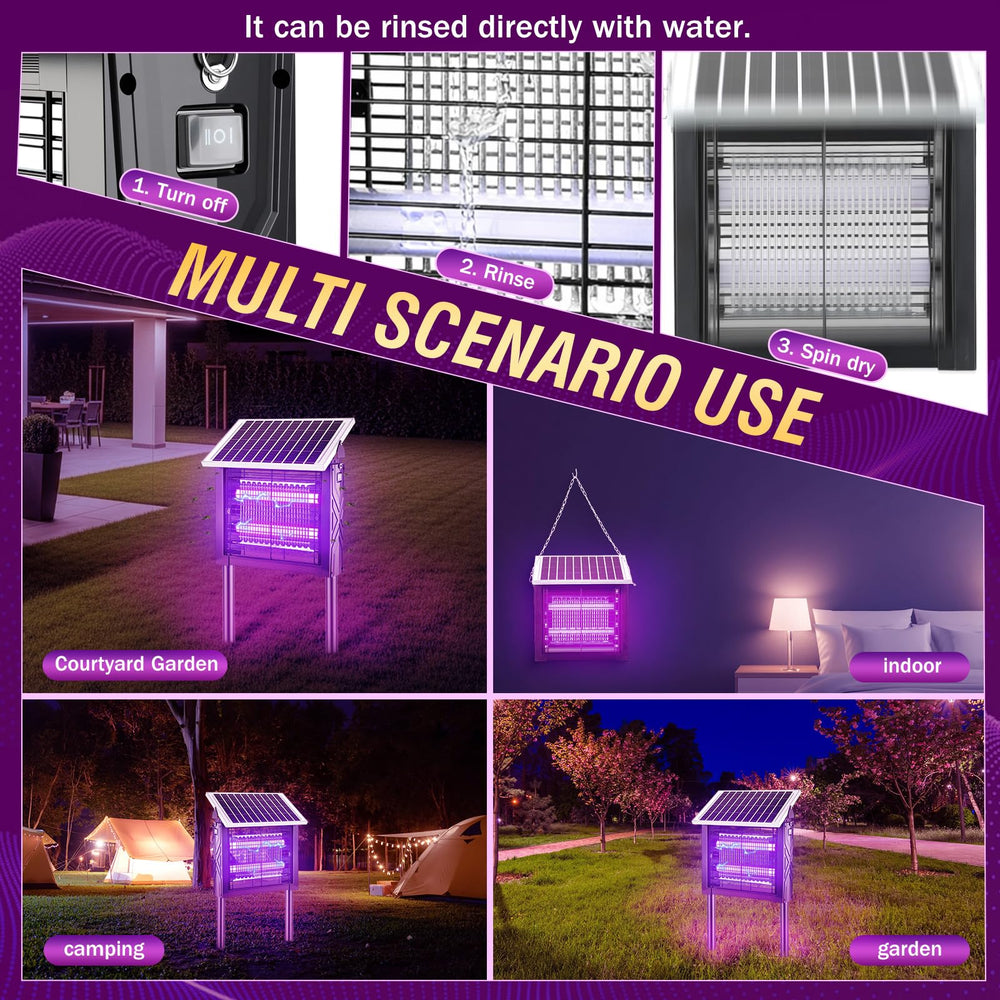 Mysora patio at night showing effective nighttime mosquito reduction