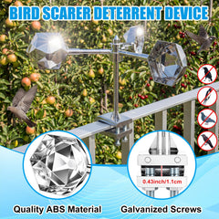 Mysora device rotating on utility pole showing reduced bird collisions