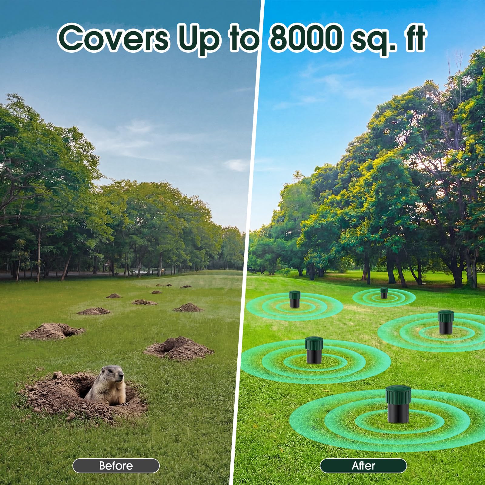 Mysora closeup of sonic emitter illustrating vibration source for rodent deterrent benefit