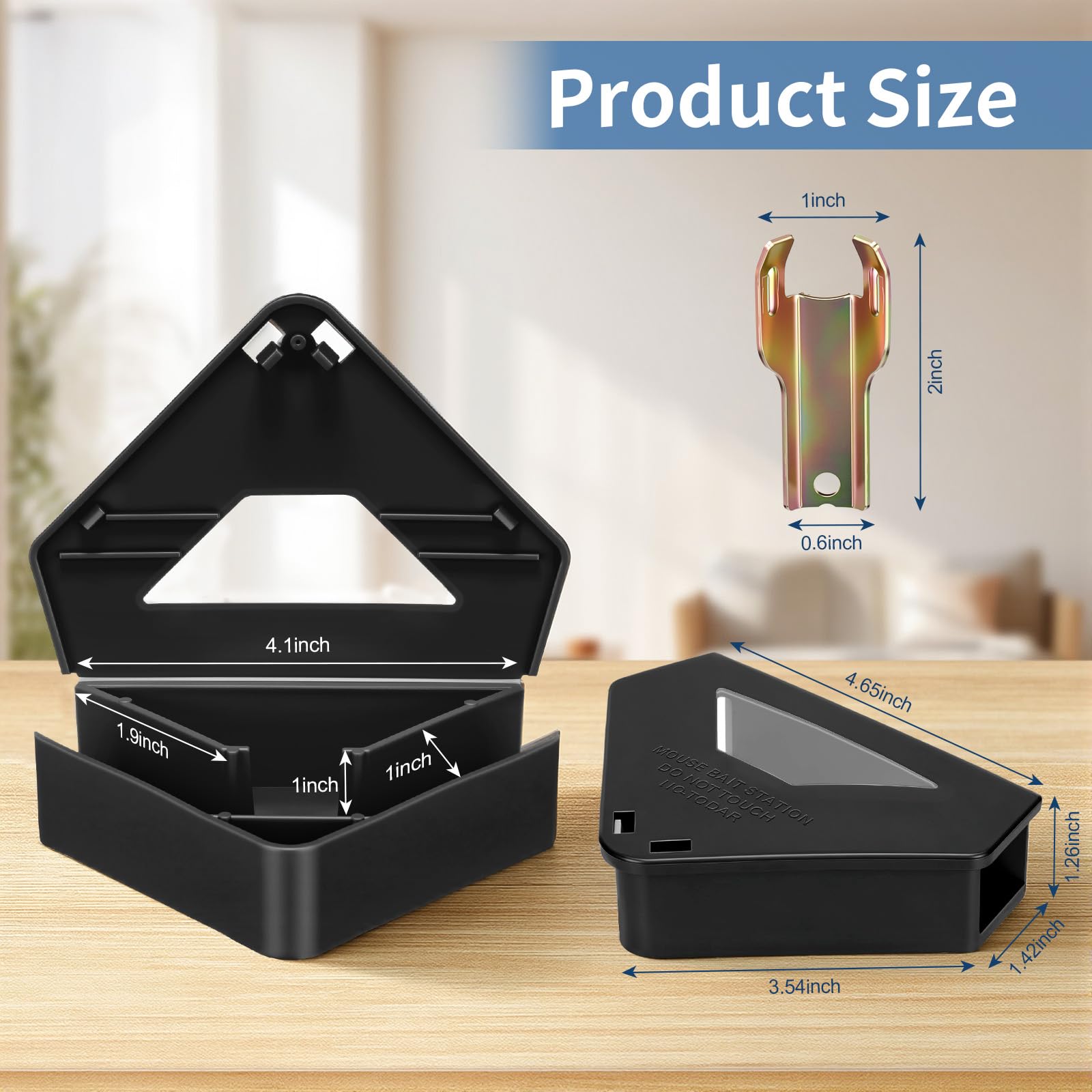 Mysora clear window top view for quick visual bait checks and time savings