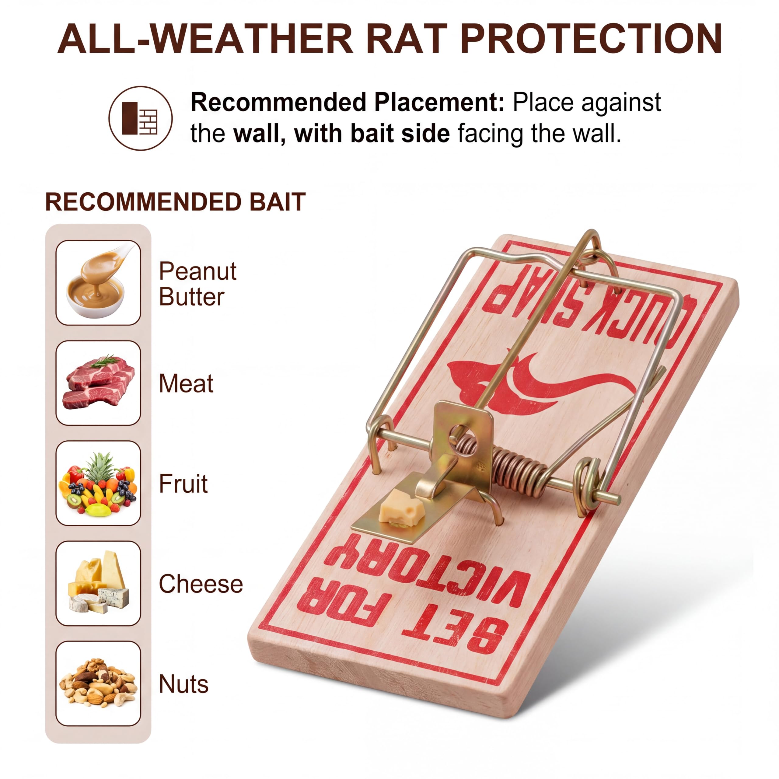 Mysora trap in use kitchen setting placed along baseboard for targeted control