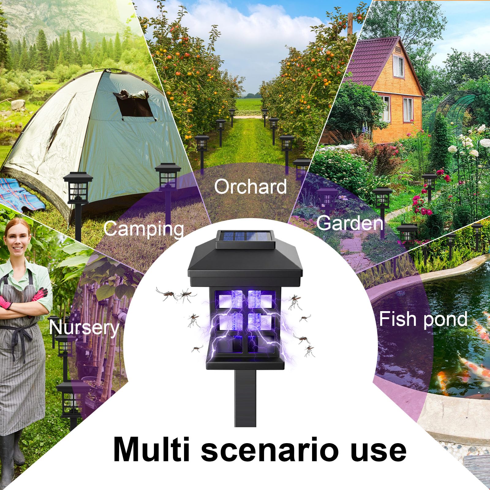 Mysora white LED mode lighting pathway providing soft illumination and visibility