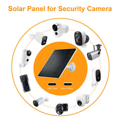 Mytions solar panel mounted on a house exterior powering an Arlo camera for reliable surveillance