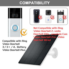 Mytions solar panel mounted beside doorbell demonstrating continuous outdoor charging convenience