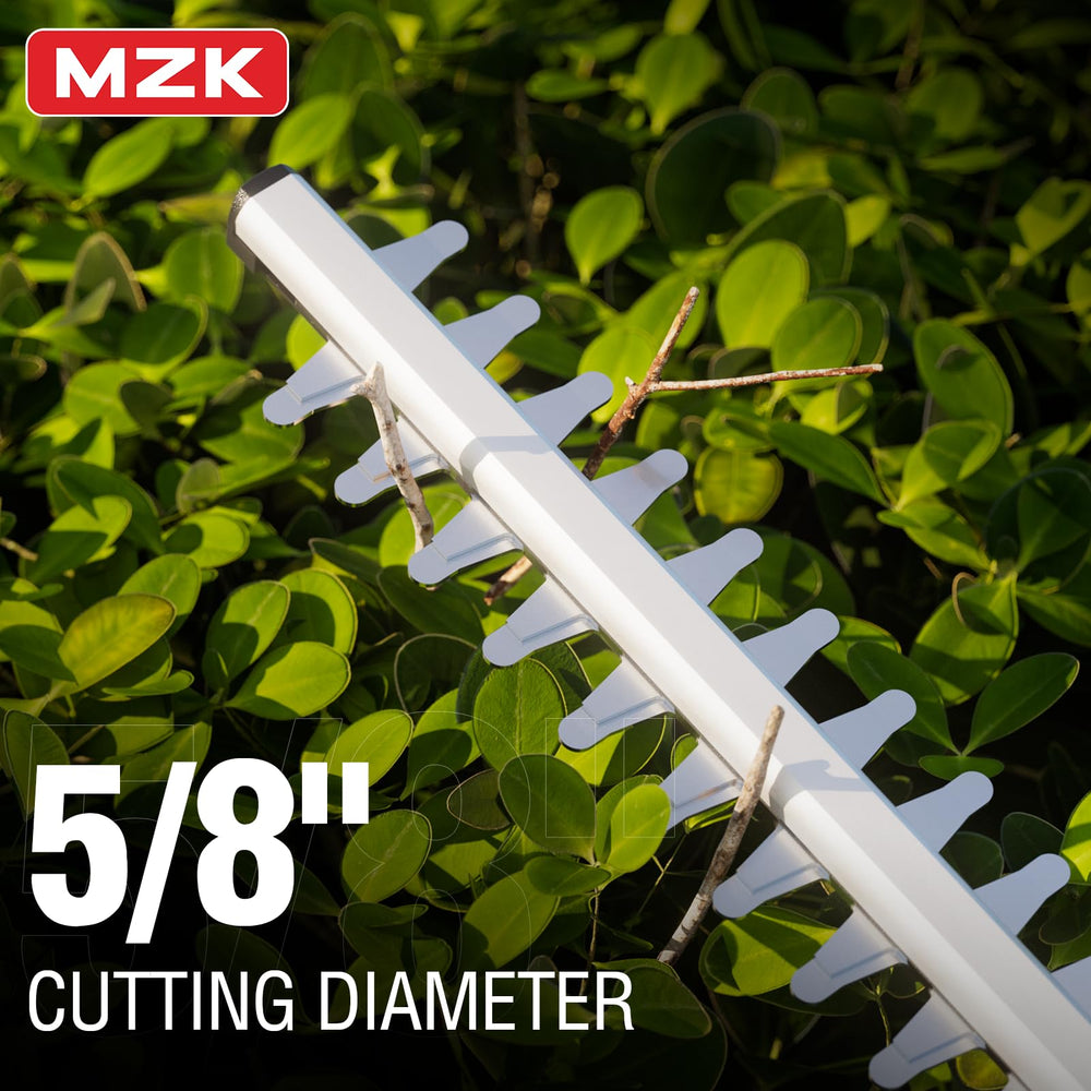 MZK 4.0Ah battery mounted on tool showing long runtime for larger jobs