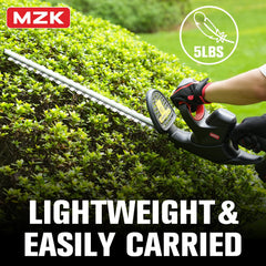 MZK ergonomic wrap-around handle detail providing multiple comfortable grips