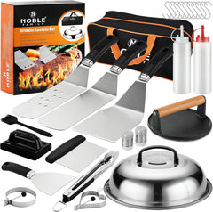 N NOBLE FAMILY front package showing full 27-piece griddle kit and gift box benefits