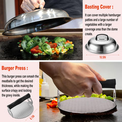 N NOBLE FAMILY long spatula close-up demonstrating secure grip and precise flipping benefit