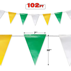 NACARUM pennant banner installed on a construction site showing high visibility and reliable safety barrier