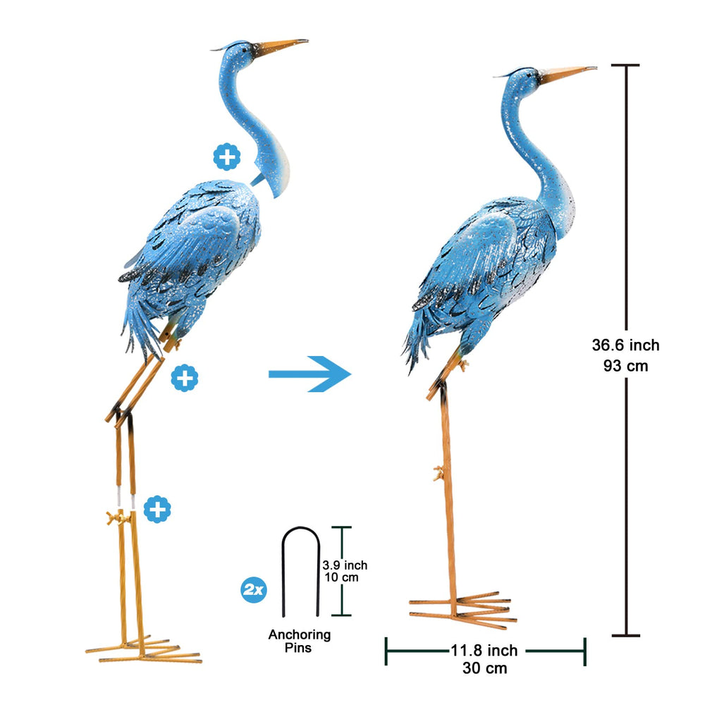 Nacome crane beside measuring tape showing 36.6-inch height for scale
