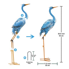 Nacome crane beside measuring tape showing 36.6-inch height for scale