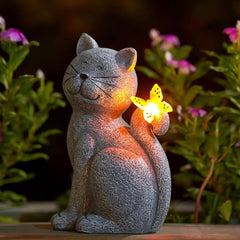 nacome cat statue front view showing decorative design and curb appeal