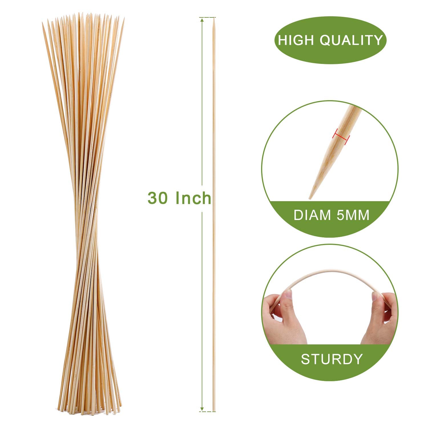 NadaKin single stick close-up displaying smooth polished bamboo and strength