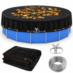Nafhone front view of 24ft mesh cover showing full round protector and fit