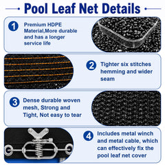 Nafhone metal cable and winch securing the net quickly and reliably