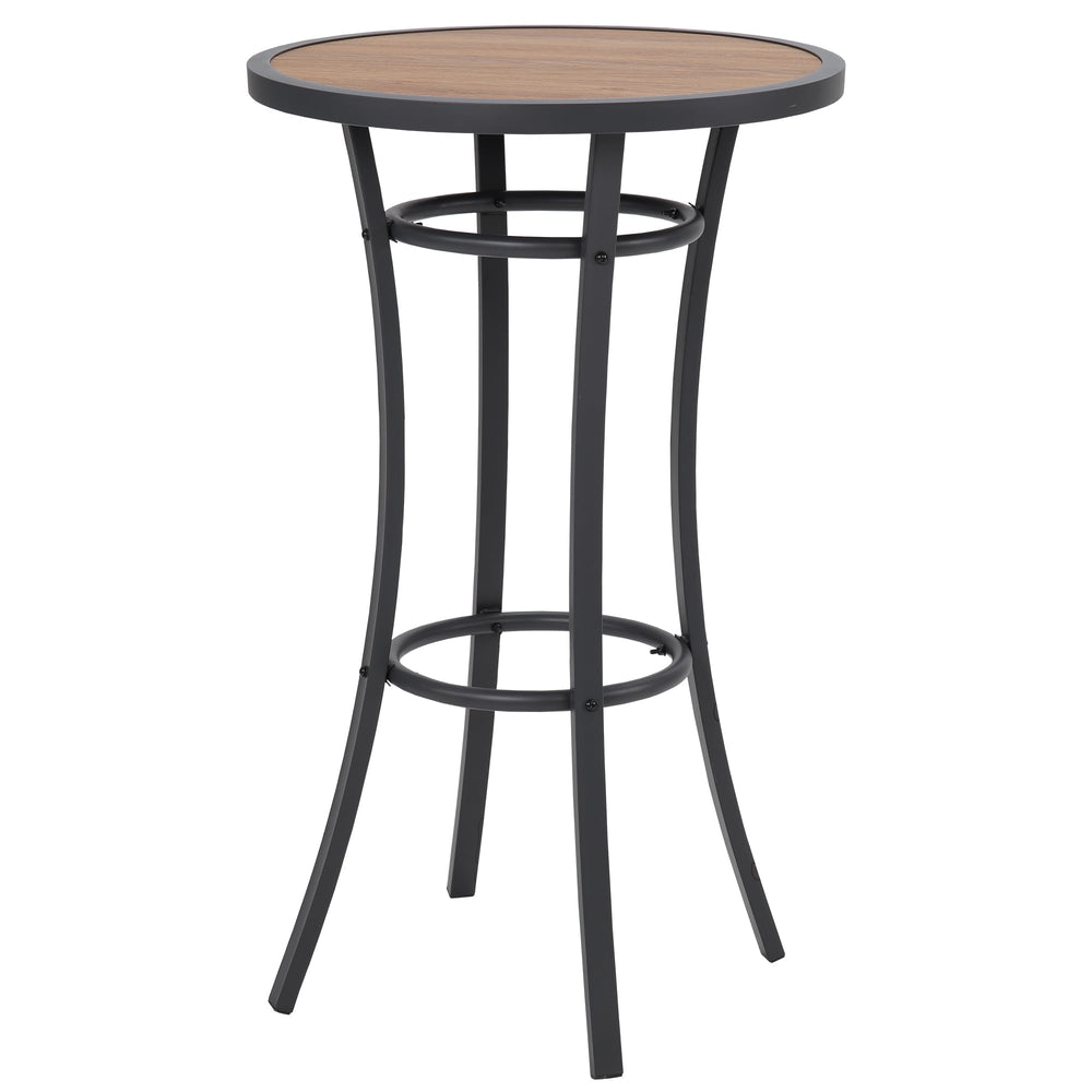 Naga Bahna front view showing round bistro table and stylish outdoor look