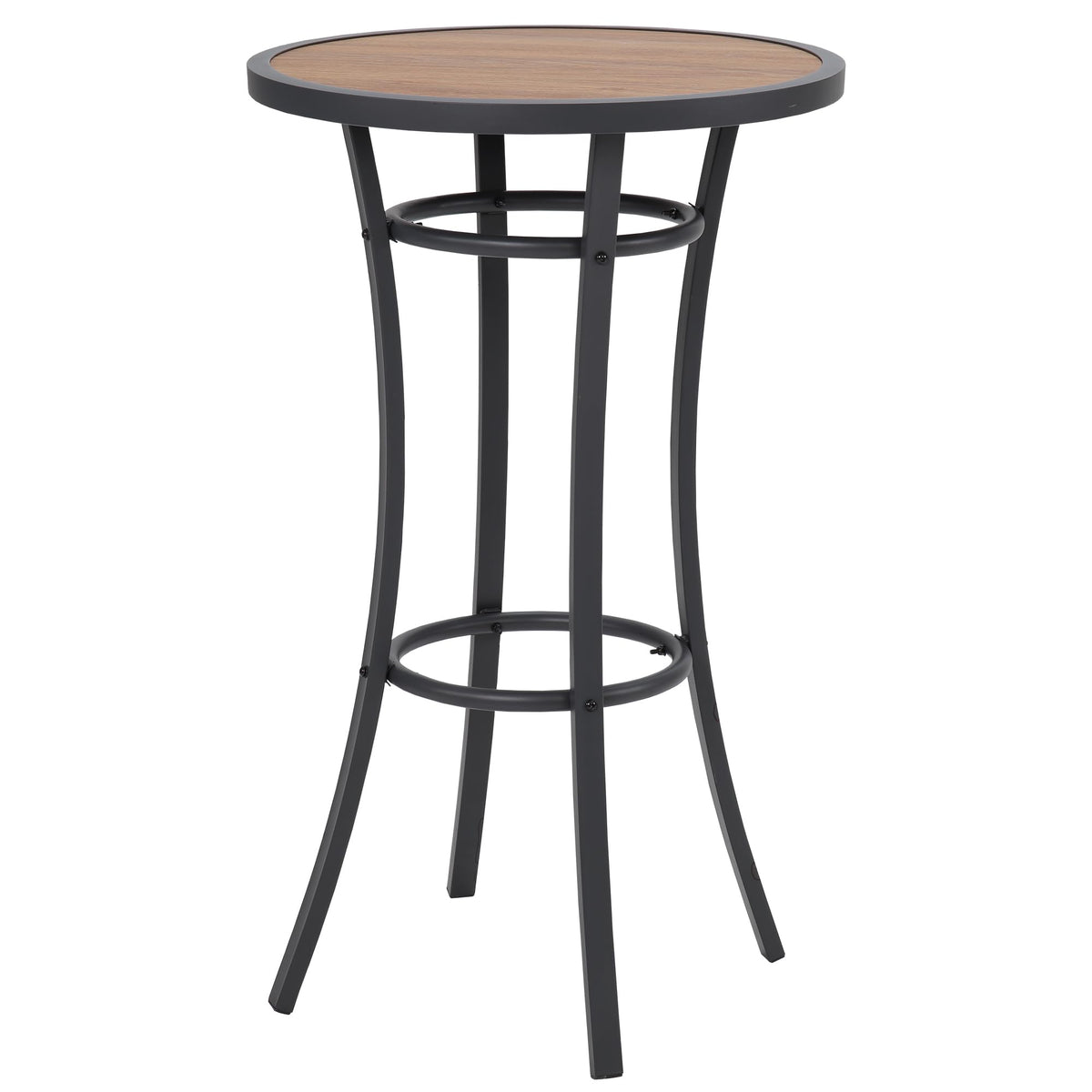 Naga Bahna front view showing round bistro table and stylish outdoor look