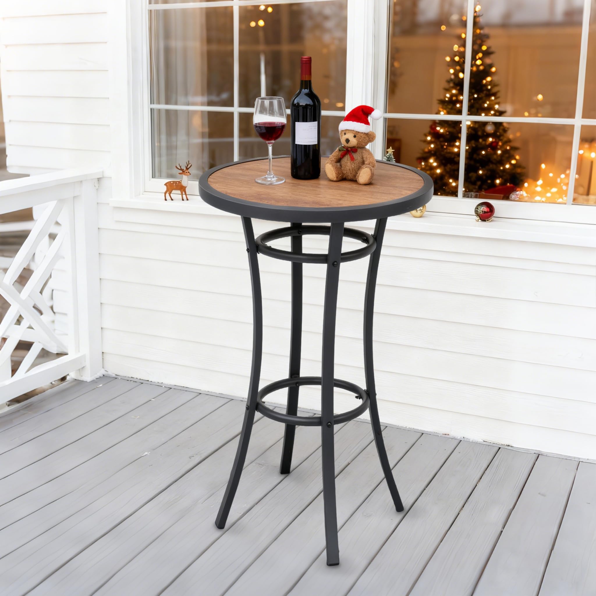 Naga Bahna table in use with drinks and plates to show practical entertaining benefit