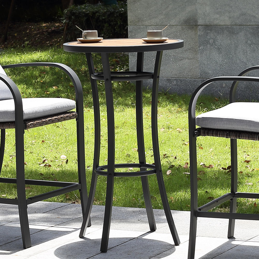 Naga Bahna side profile highlighting round tabletop and compact footprint