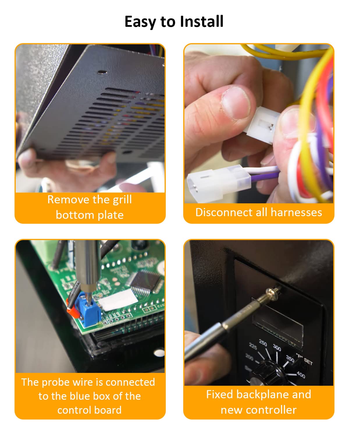 Nahntaipy control board beside ruler showing compact size and easy fit for Pit Boss models