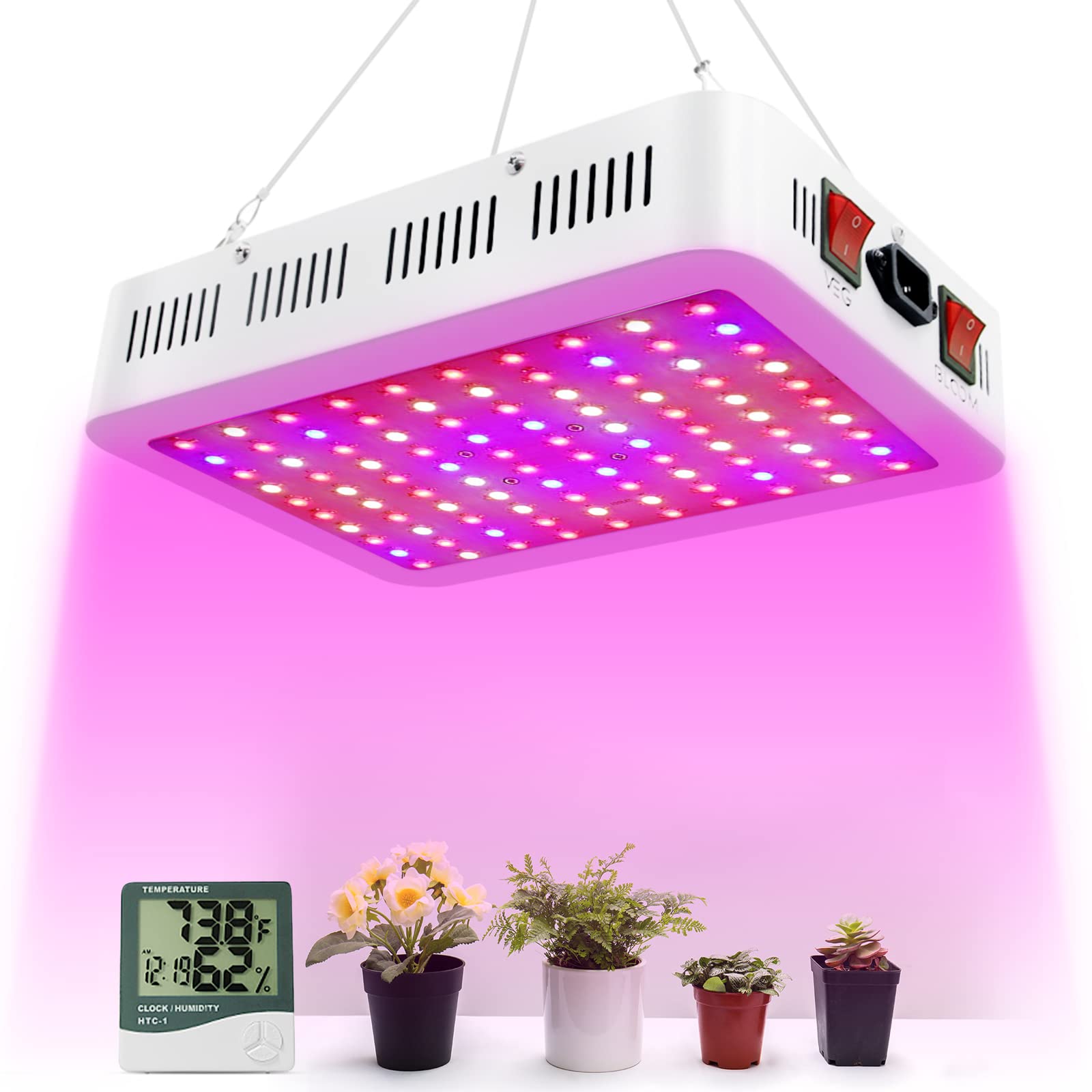NAILGIRLS front view of grow light showing full-panel coverage and uniform brightness benefit