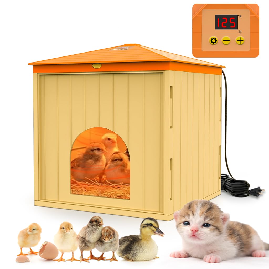 Nailrepro front view of brooder heater showing compact safe design and even warmth