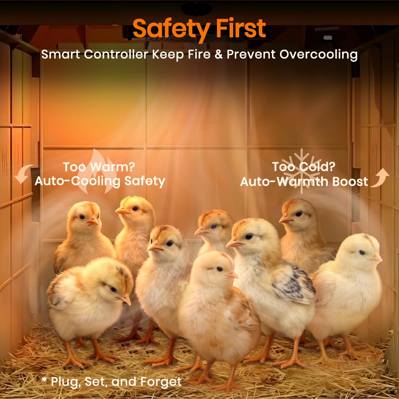Nailrepro observation light illuminated enabling low-disturbance chick checks
