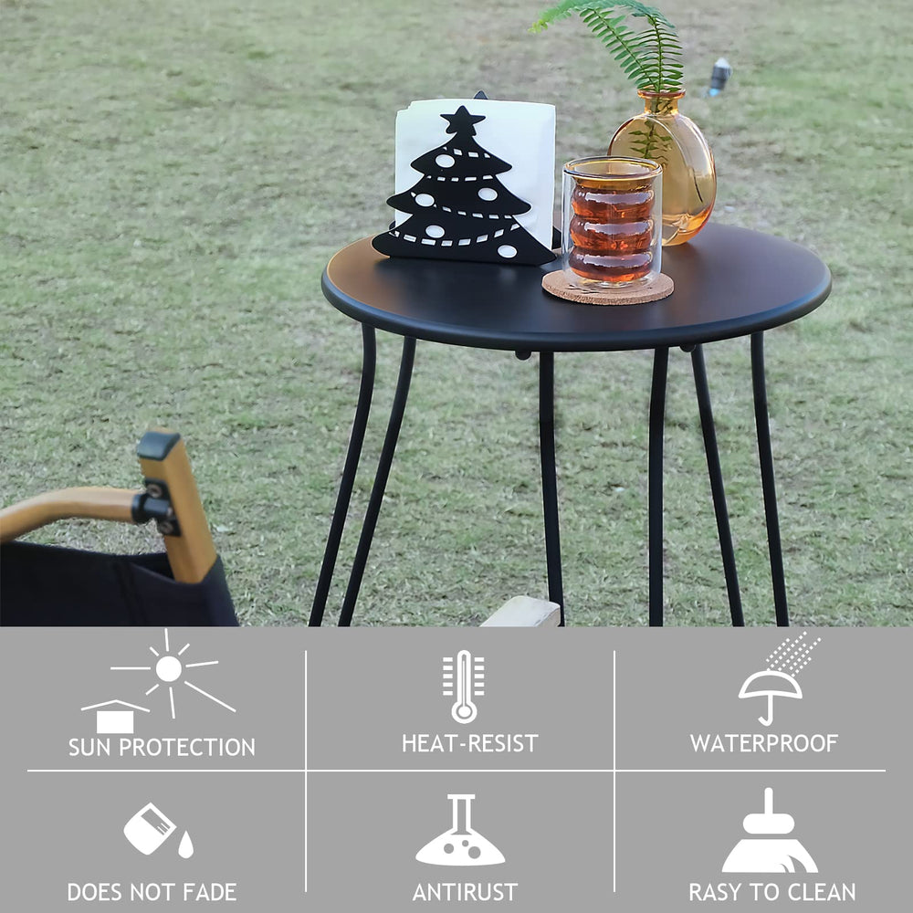 NAISQAQ table in use on balcony with drinks and plant demonstrating outdoor functionality