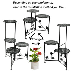 NAKUPE plant stand on balcony illustrating weather-treated finish and outdoor use