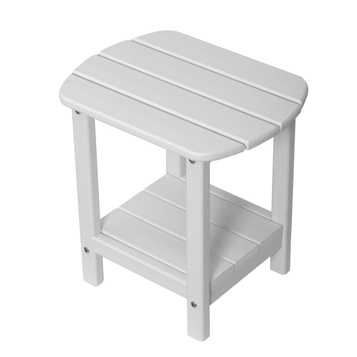 nalone front view of white side table showing compact design and durability