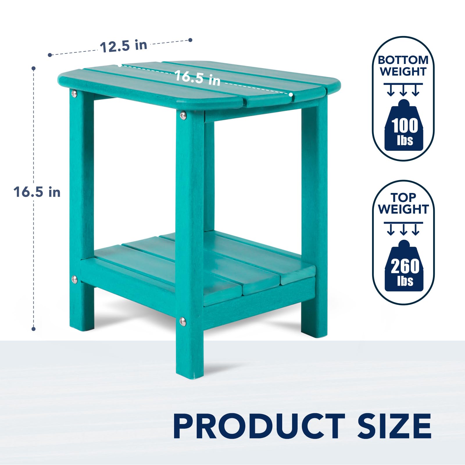 nalone lower shelf detail highlighting extra storage and organized patio benefits