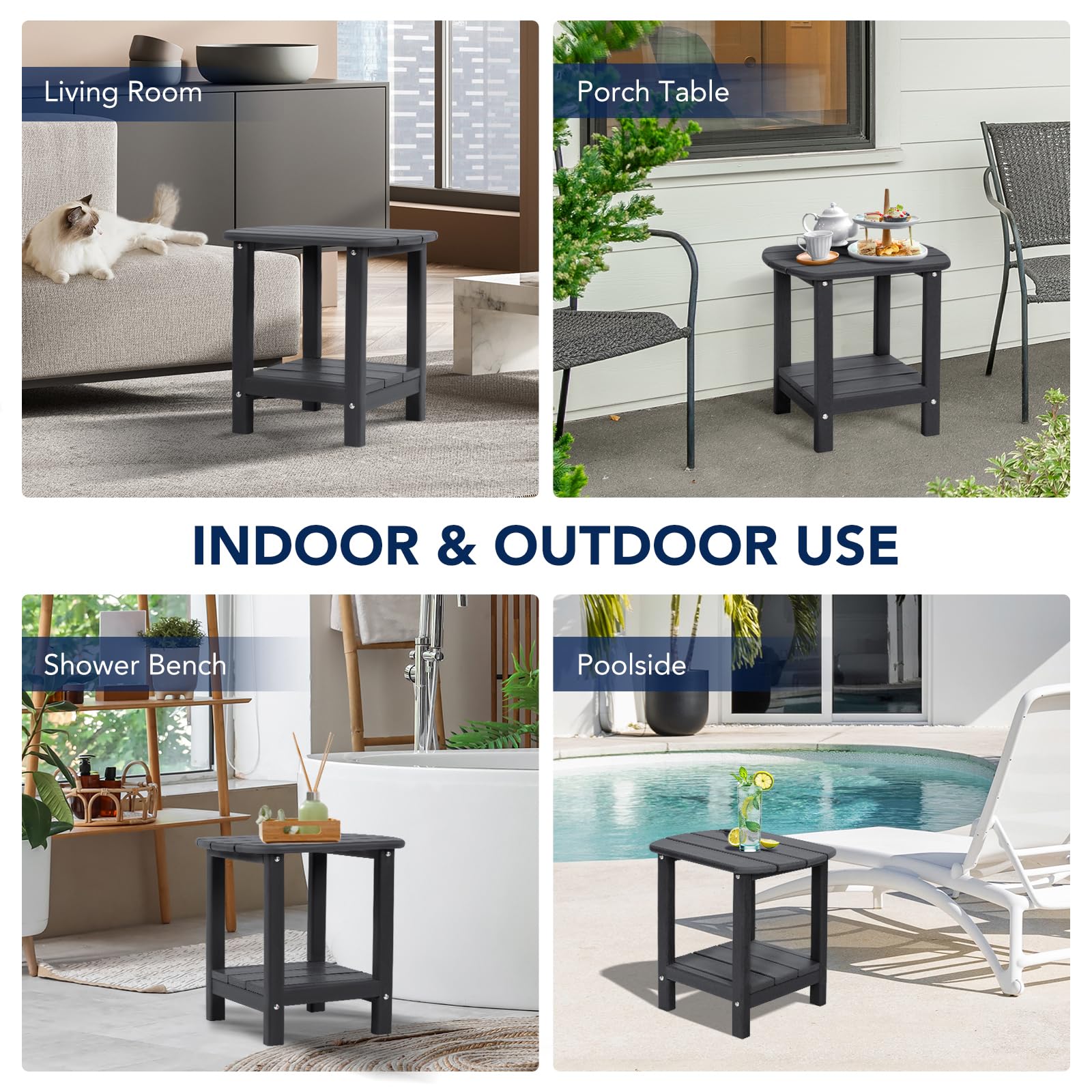 nalone outdoor scene with table on patio demonstrating weather resistance and style