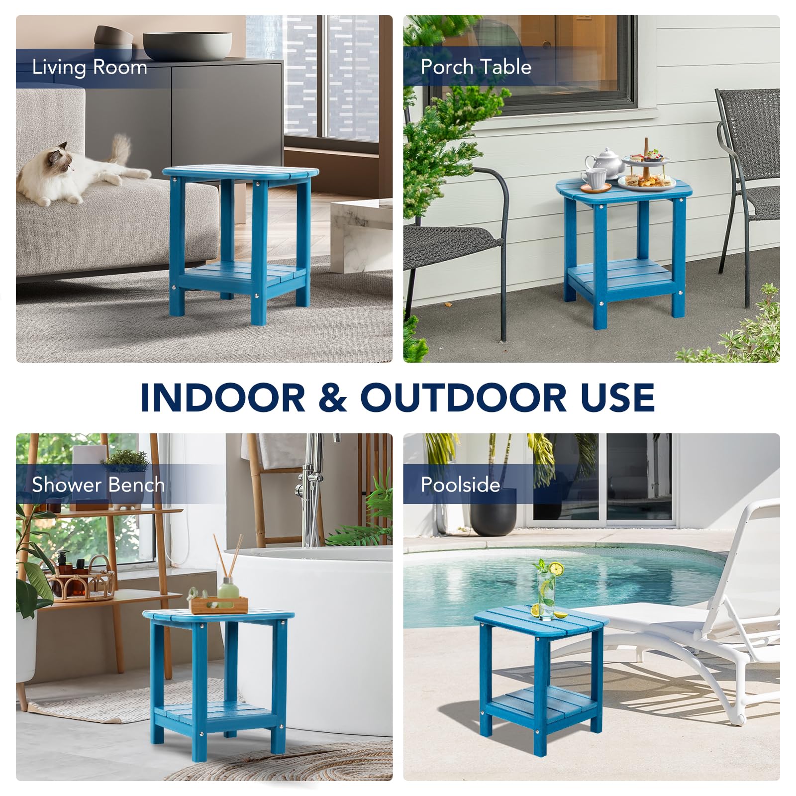 nalone table in rainy scene showing weatherproof, fade-resistant material