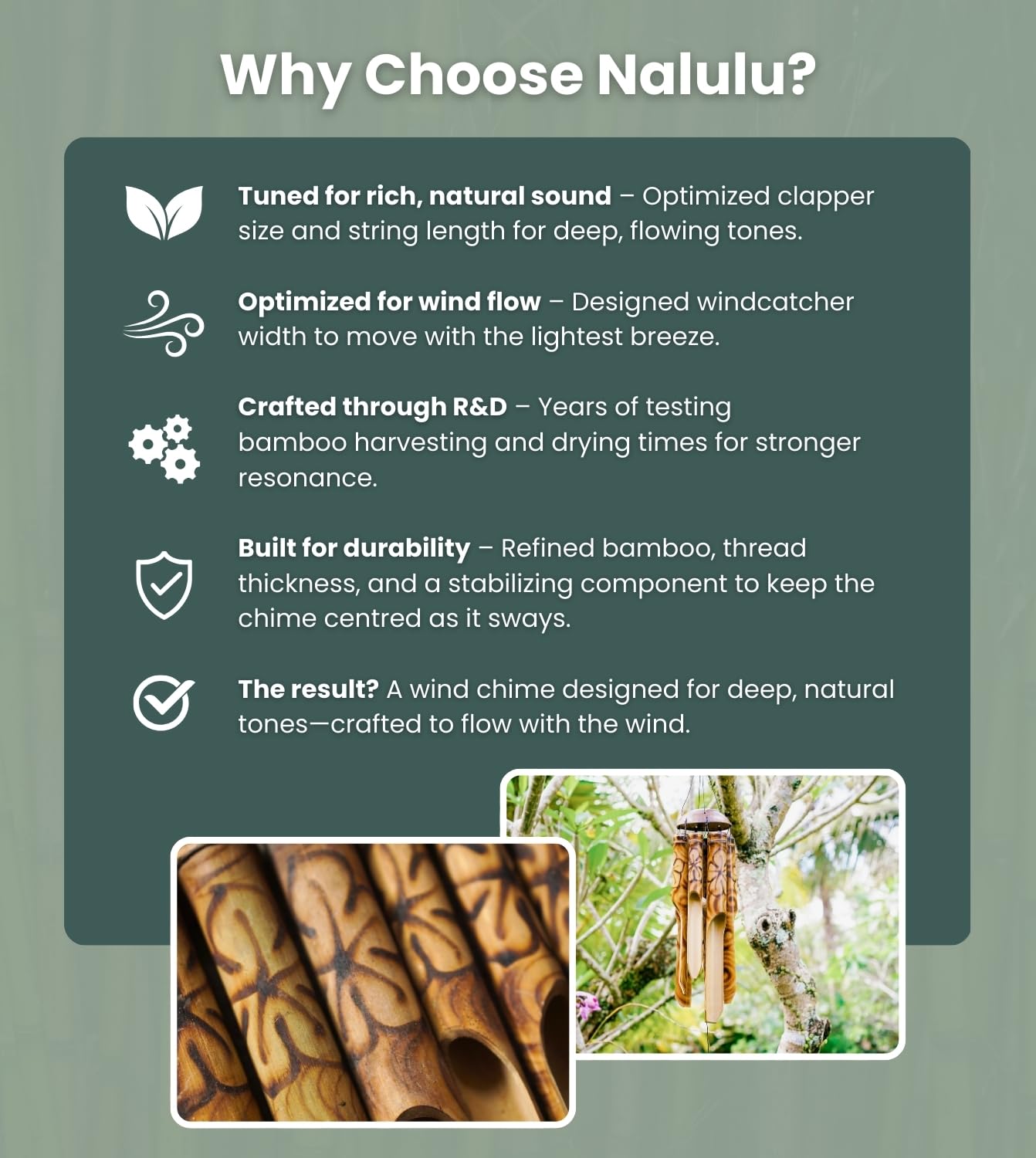 Nalulu burned floral design on wood showing artisanal pattern and style