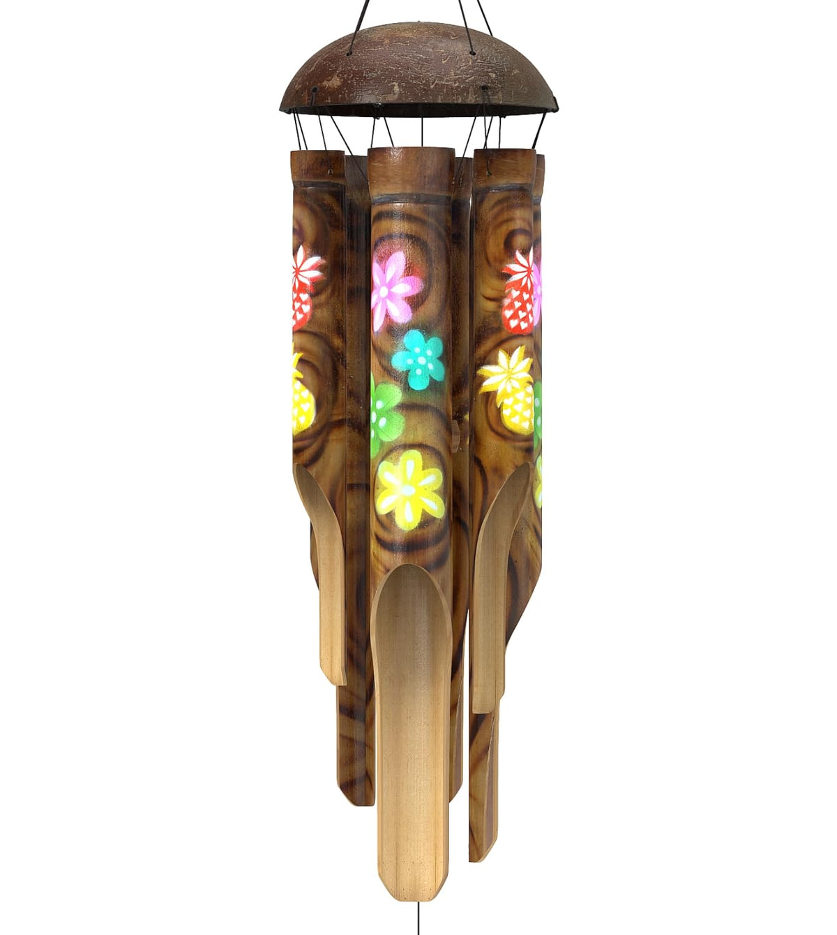 Nalulu front view showing wind chime and calming tropical decor benefit