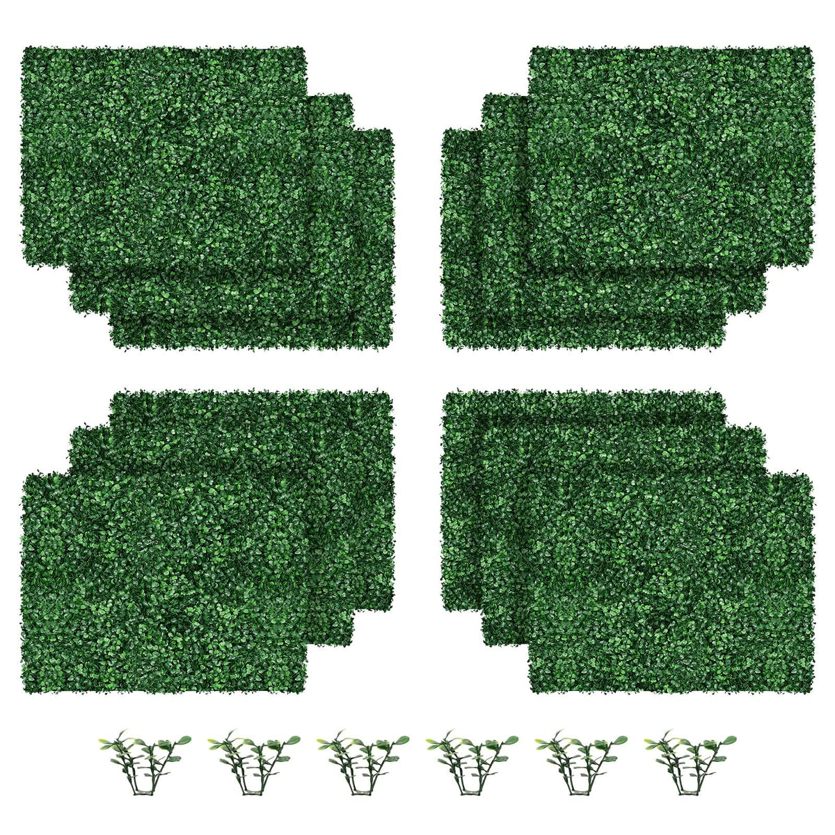 NANANARDOSO front view of ten boxwood panels showing full kit and coverage