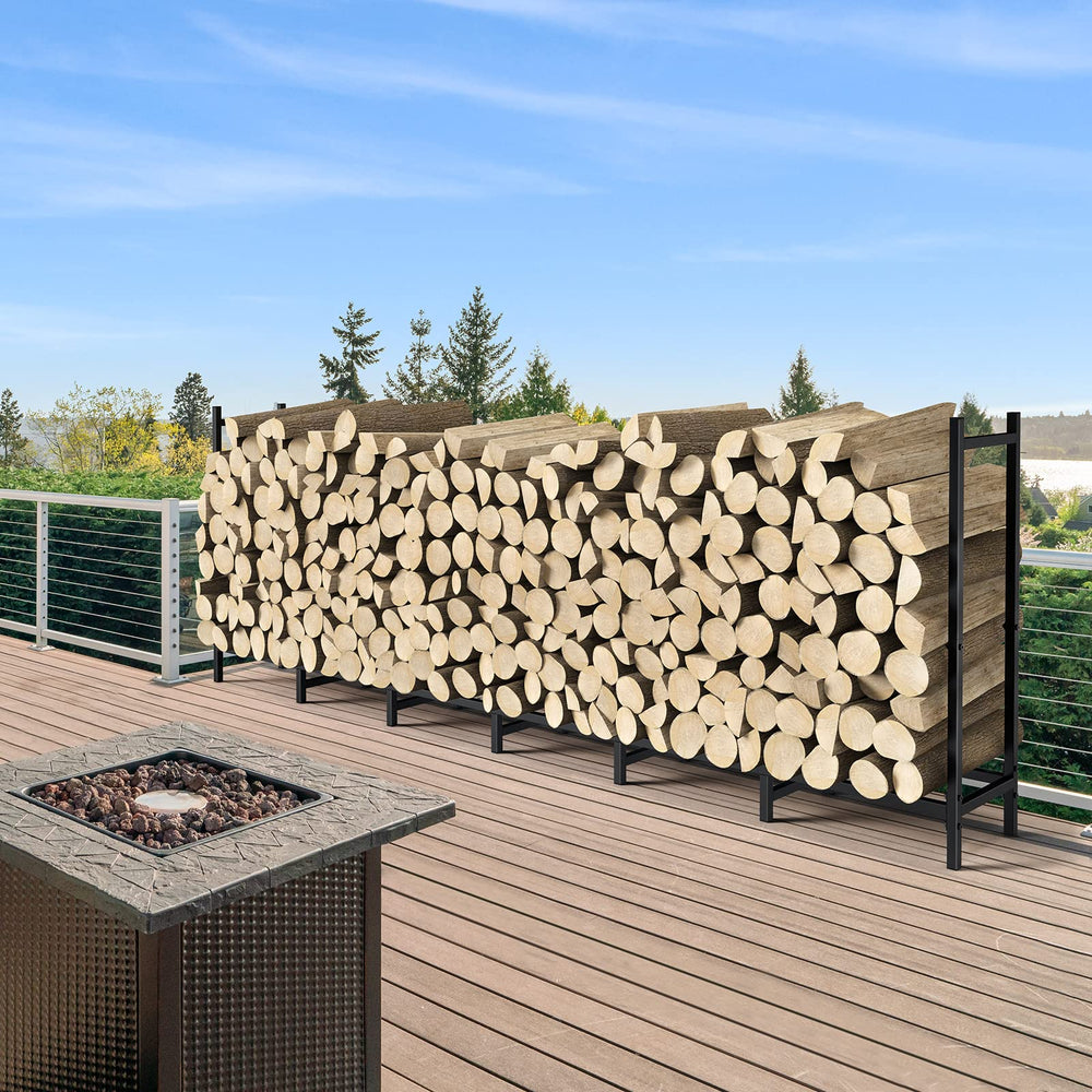 NANANARDOSO elevated base keeping logs 4 inches off ground to reduce moisture