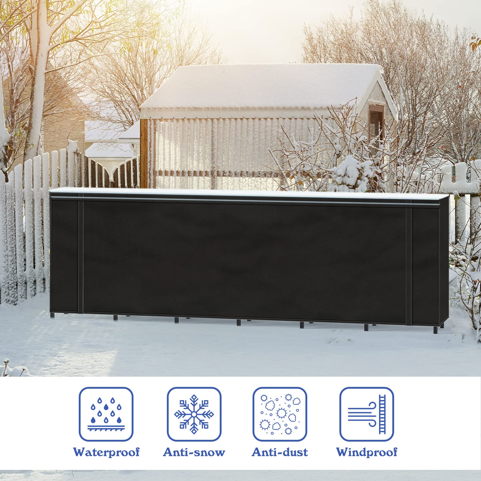 NANANARDOSO smooth black powder-coat finish resisting rust and outdoor wear
