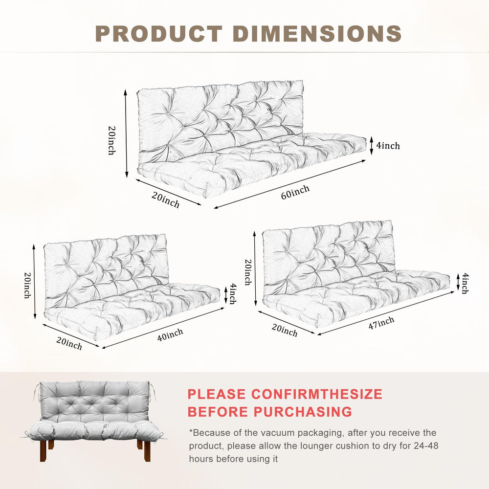 NANGELRN corner ties detail demonstrating secure attachment to swing to prevent cushion sliding