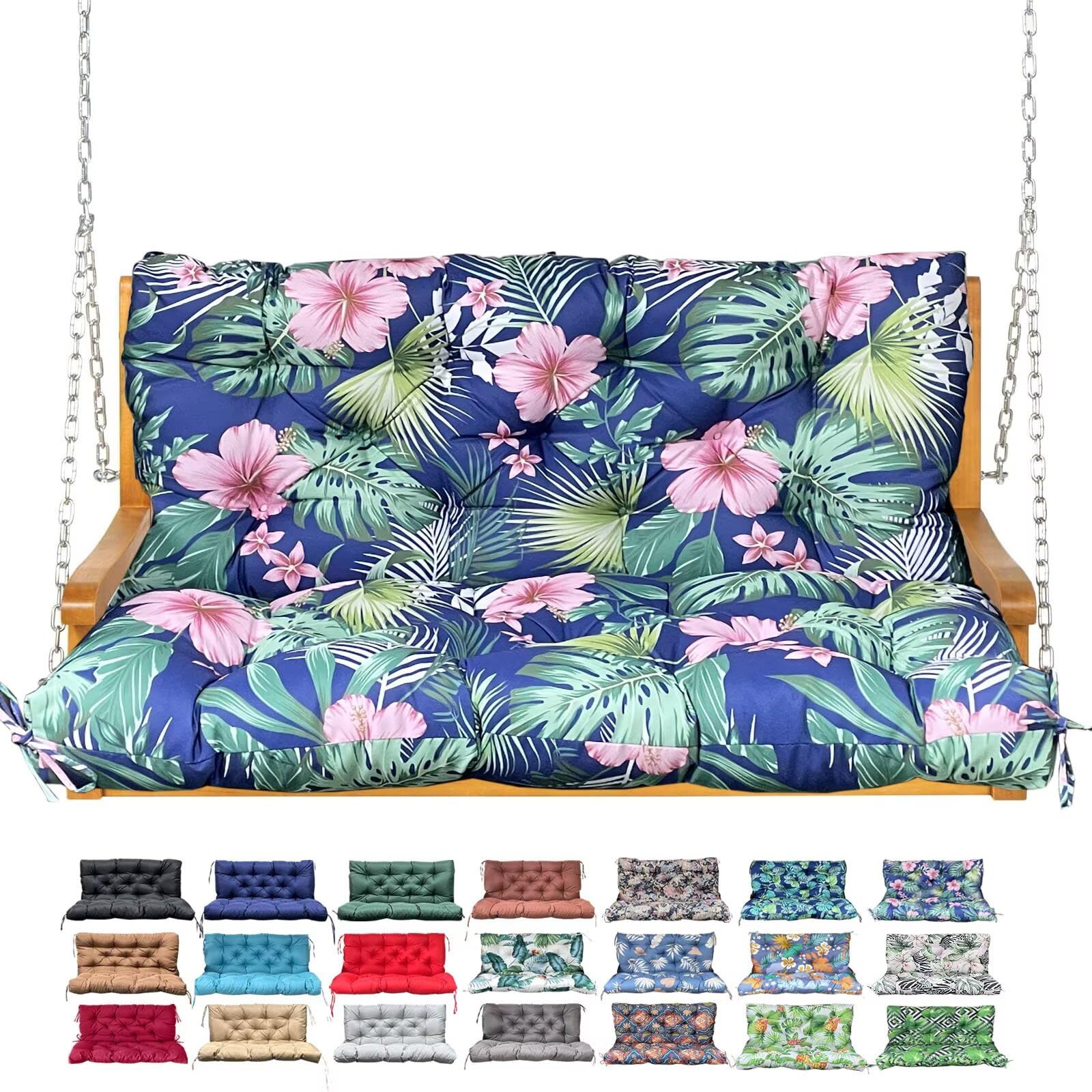 NANGELRN front view of tropical floral cushion showing vibrant design and comfort