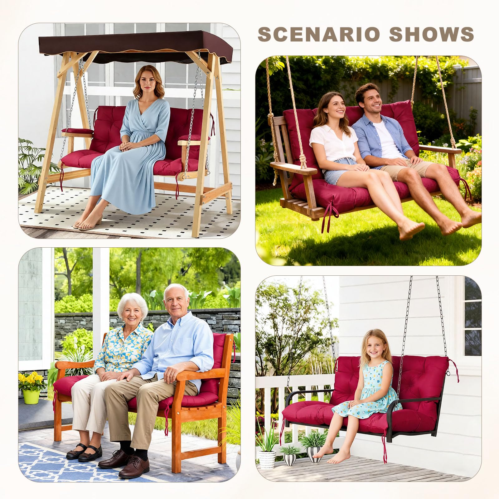 NANGELRN lifestyle patio scene showing cushion enhancing outdoor relaxation