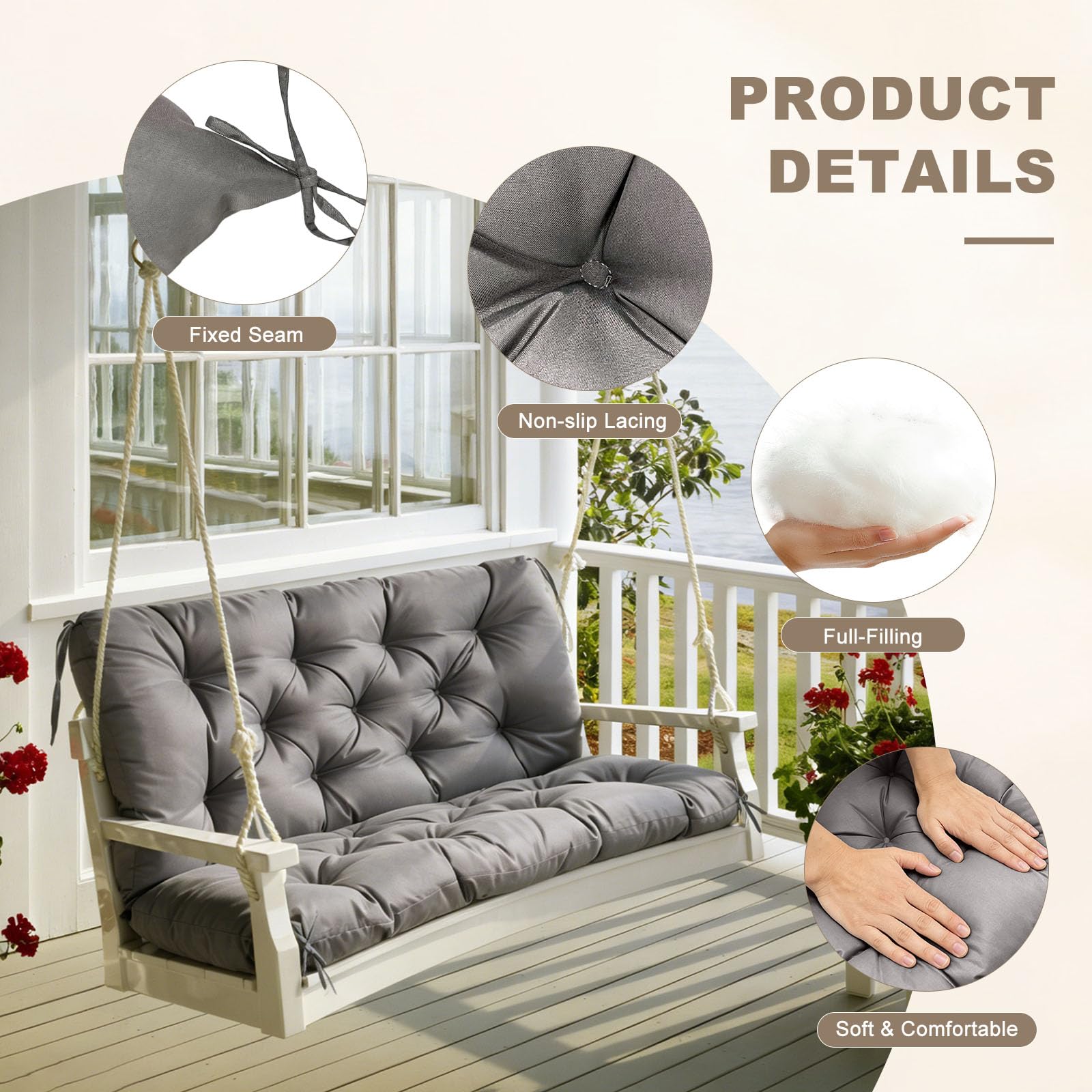 NANGELRN side profile displays thickened padding for lasting comfort