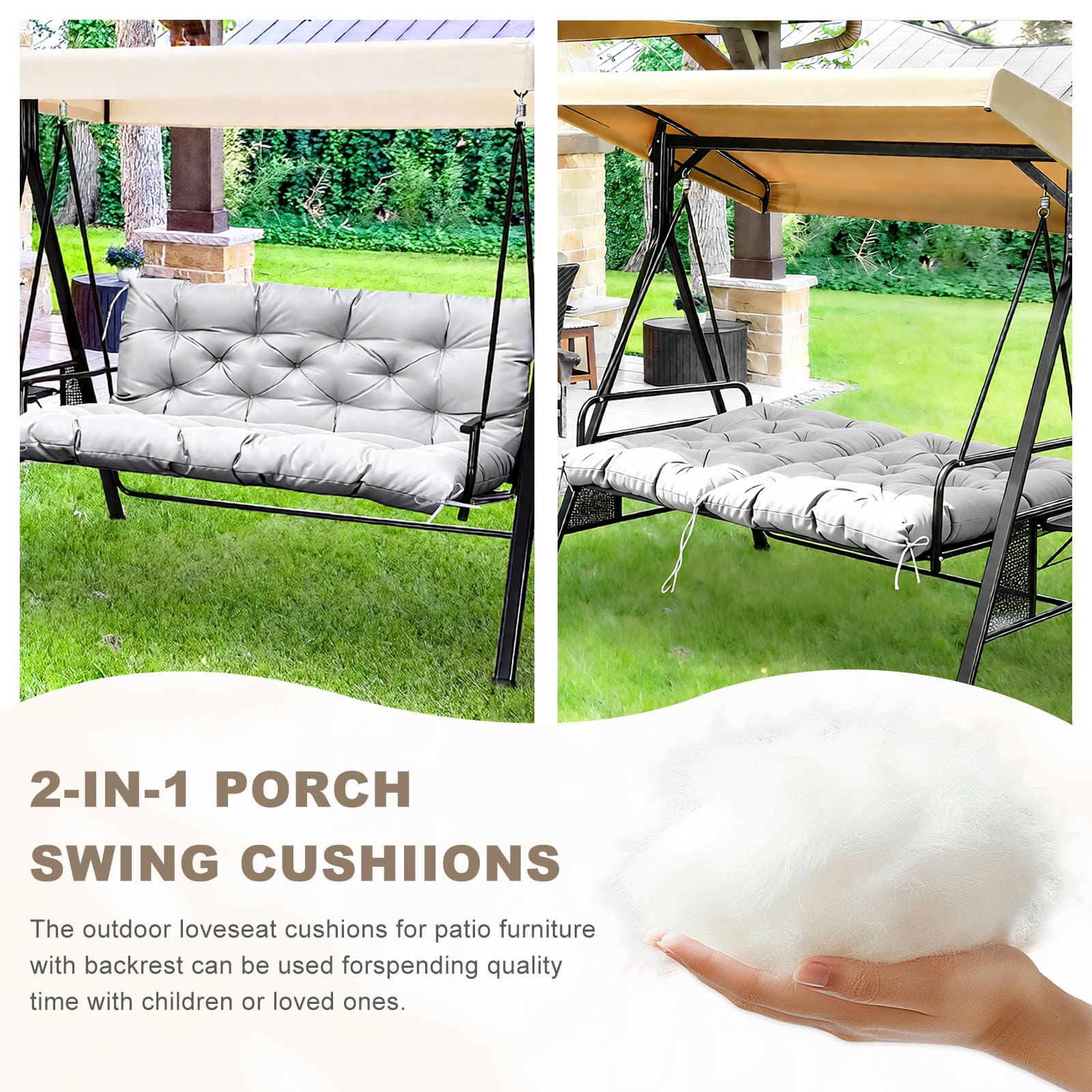 NANGELRN side profile highlighting thickened padding for improved seating comfort on benches