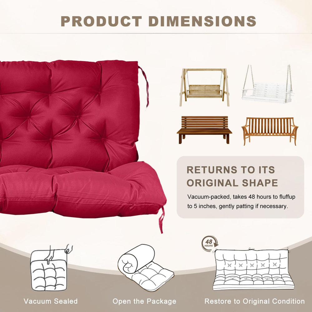 NANGELRN cushion on bench for scale and correct 2-3 seater fit clarity