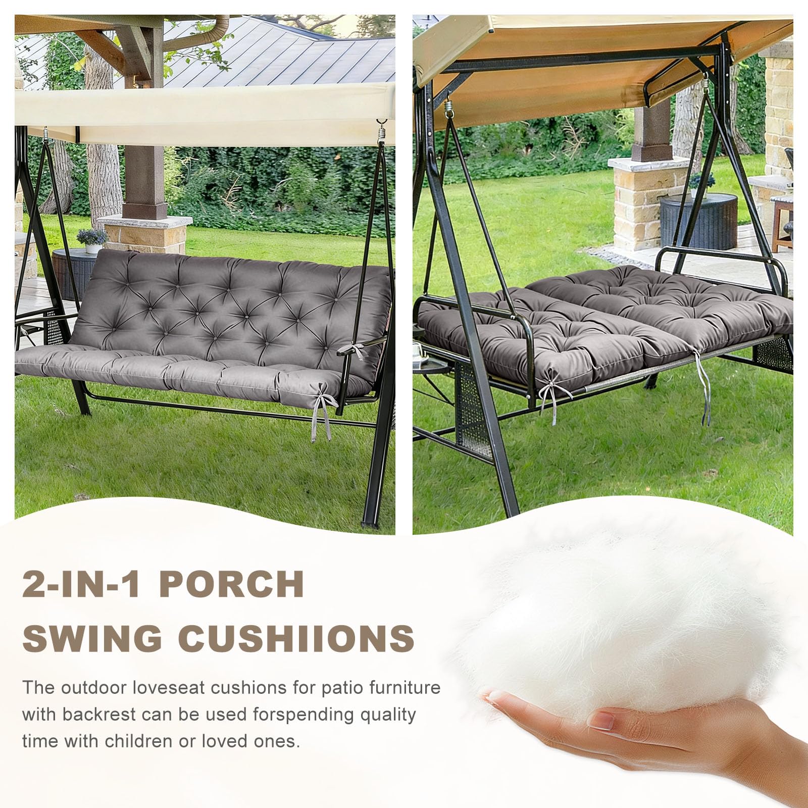 NANGELRN corner ties attachment secures cushion and prevents sliding on furniture