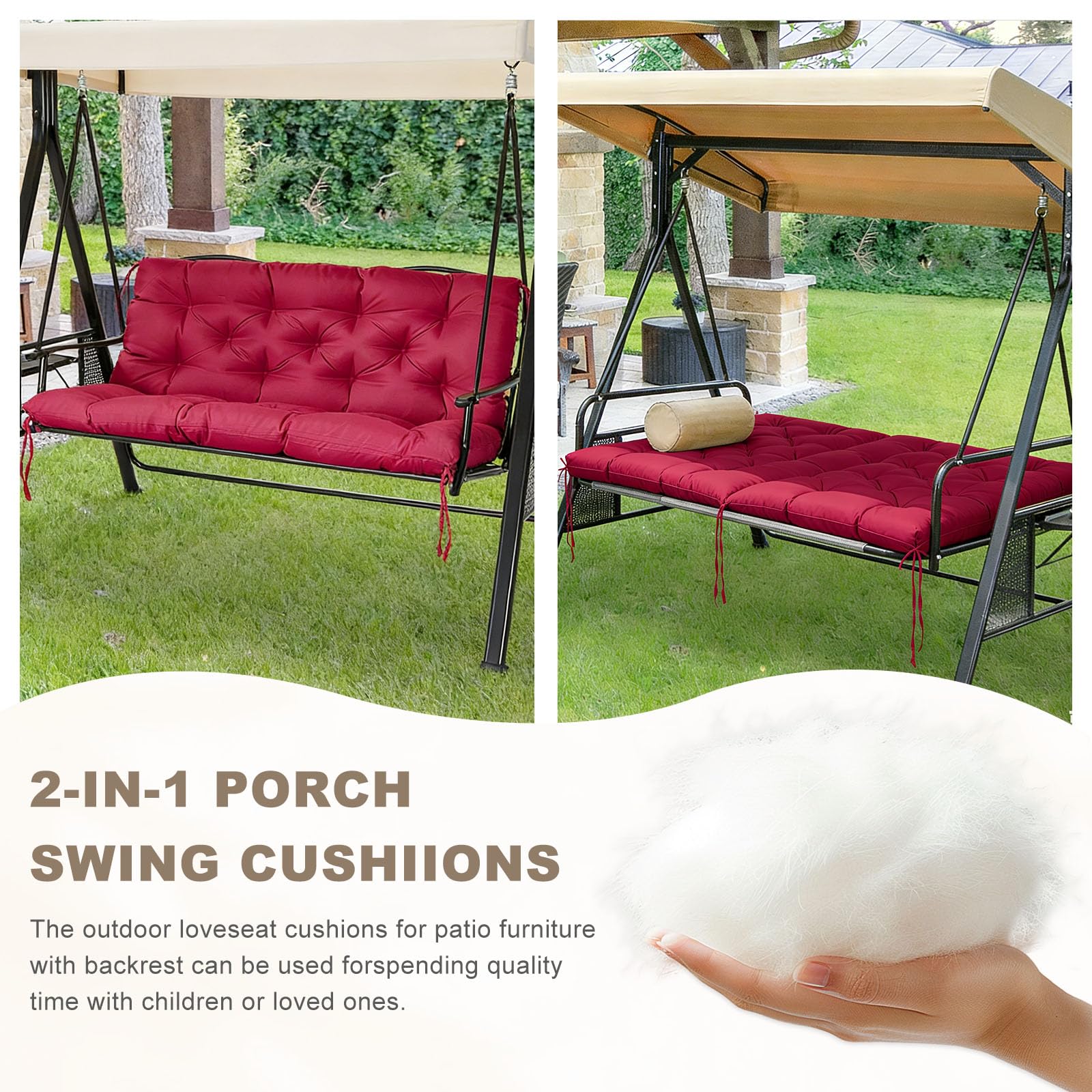 NANGELRN corner ties and attachment securing cushion to furniture