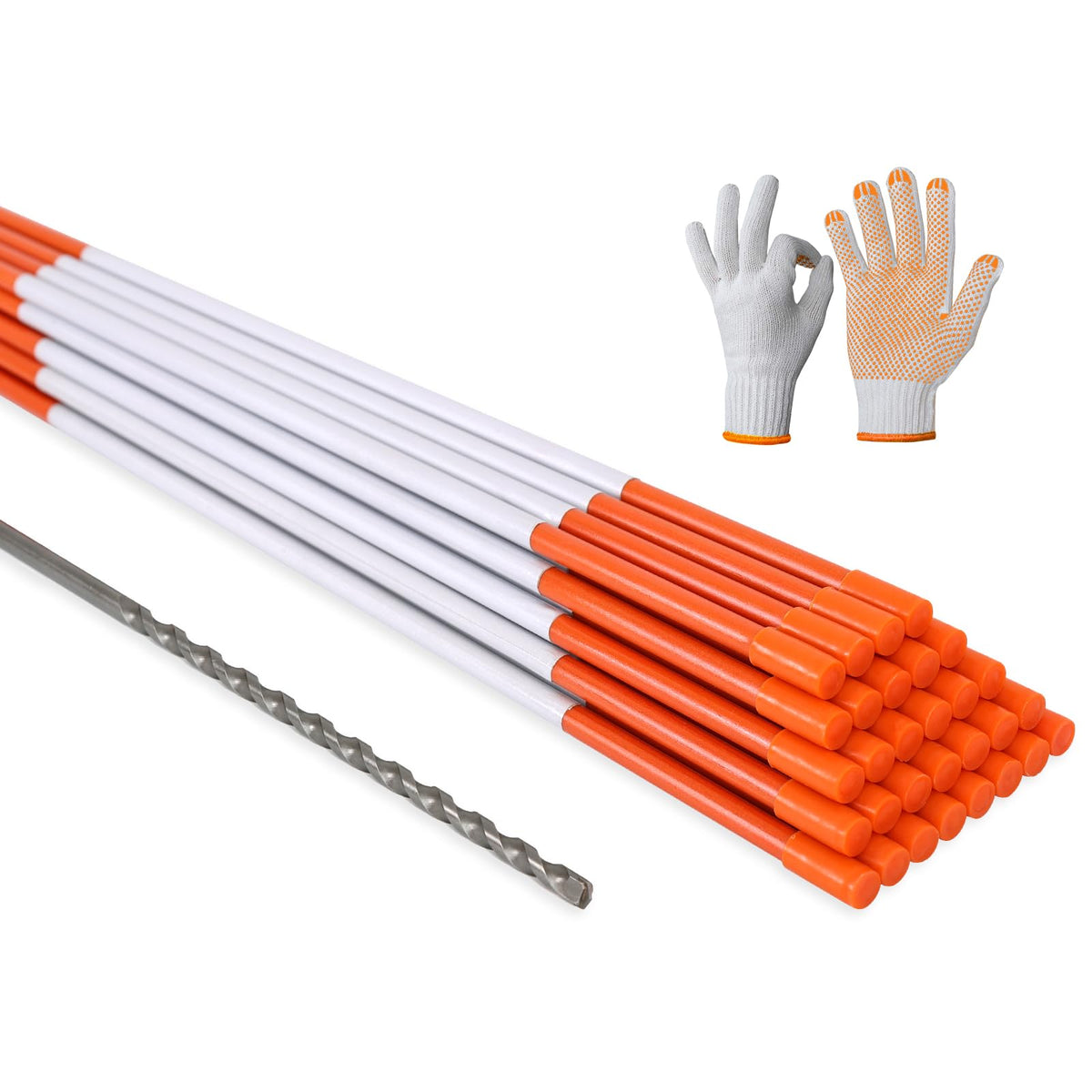 NANOPRETTY front packaging showing 30-piece stake kit and included tools for clear driveway marking