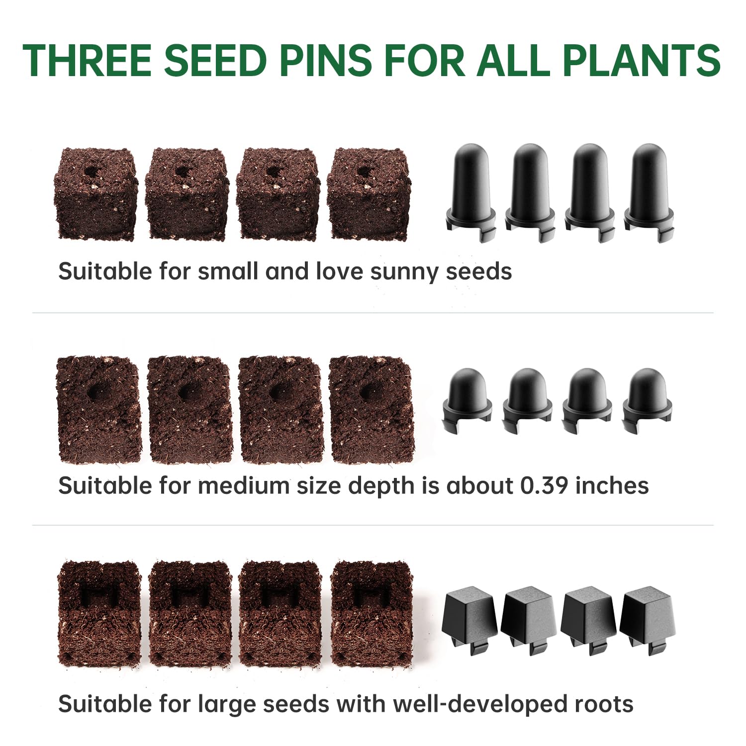 nanovi soil-blocks next to ruler showing 2-inch cube size for consistent seedlings