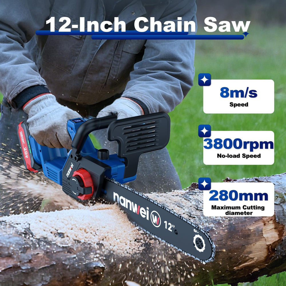 NANWEI close-up of chain and bar highlighting smooth cutting performance benefit